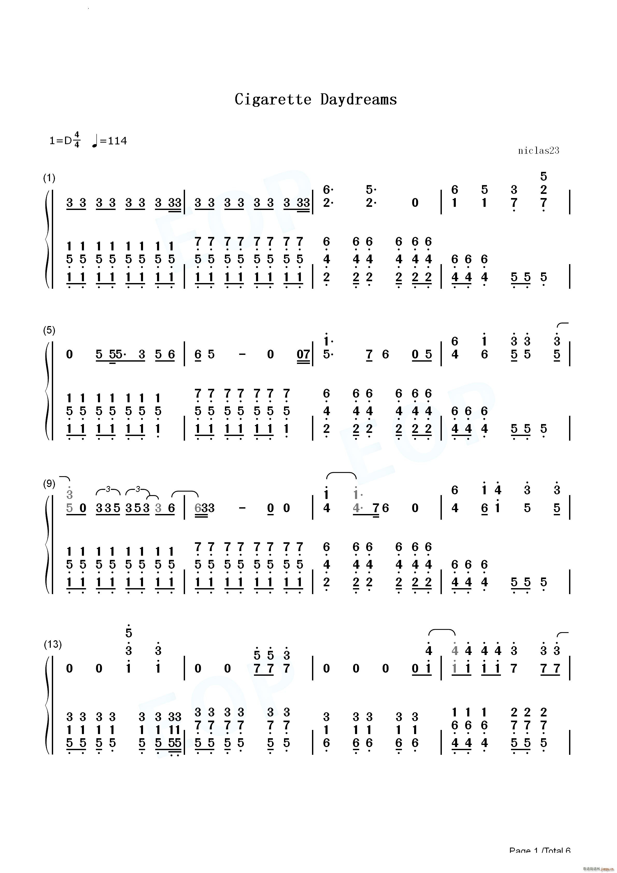 Cigarette Daydreams(����V)9