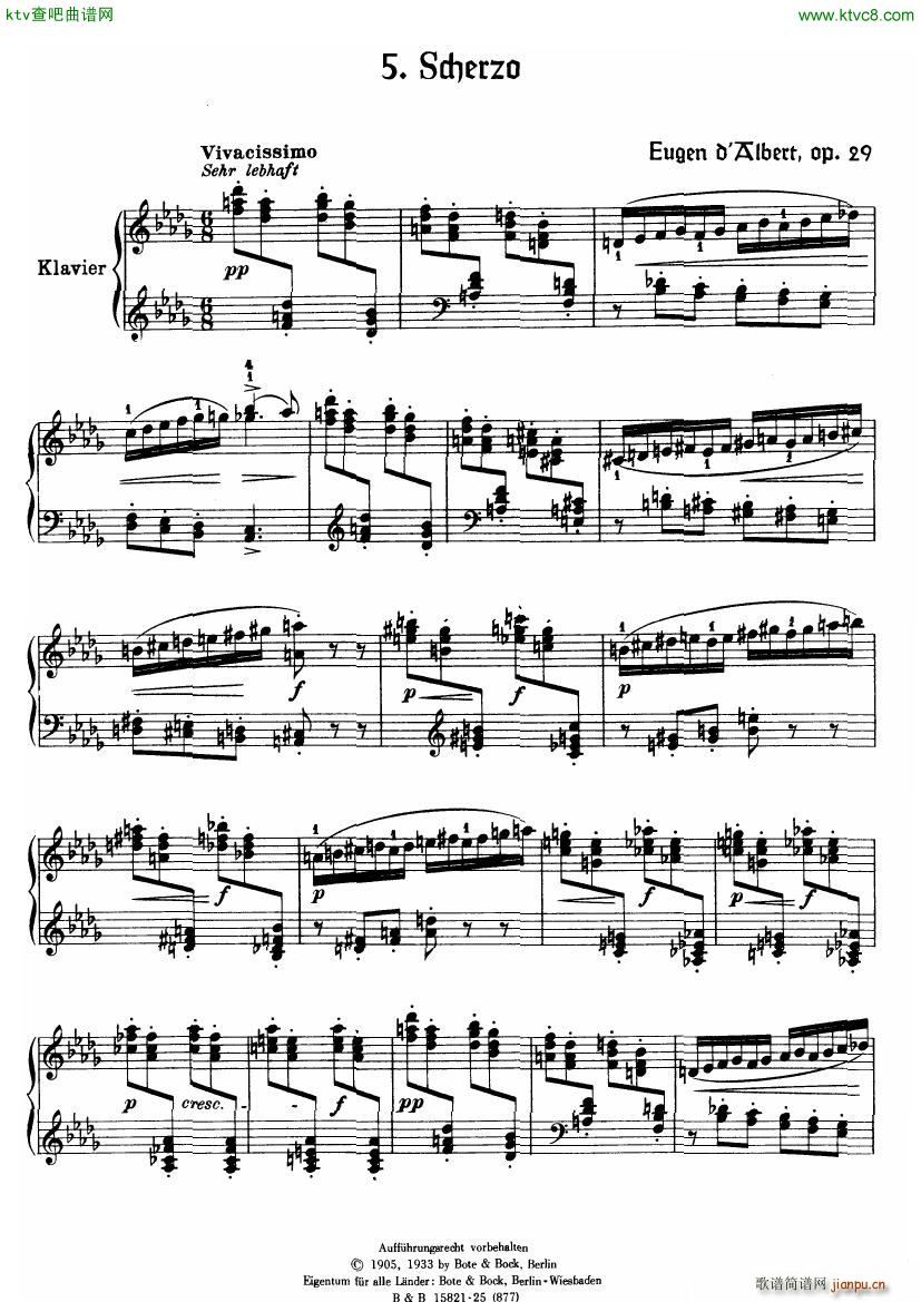 D Albert op 29 no 5 Bagatellen(����V)21