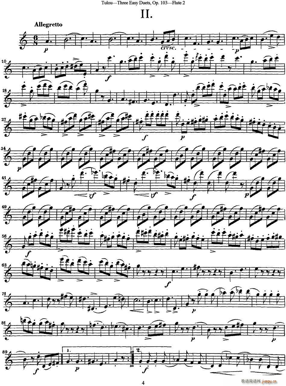 �D¶�����L(ch��ng)�Ѻ�(ji��n)��������Op 103 Flute 2 NO 2(�Ѻ��V)1