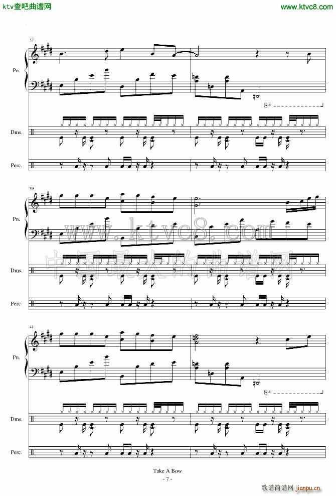 Take a Bow Piano Drums(����V)7