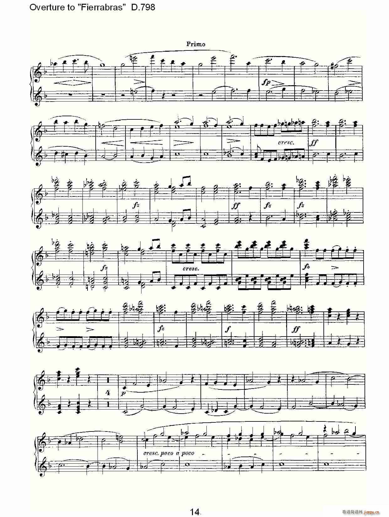 Overture to Fierrabras D 798 Fierrabras ����D 798(����V)14