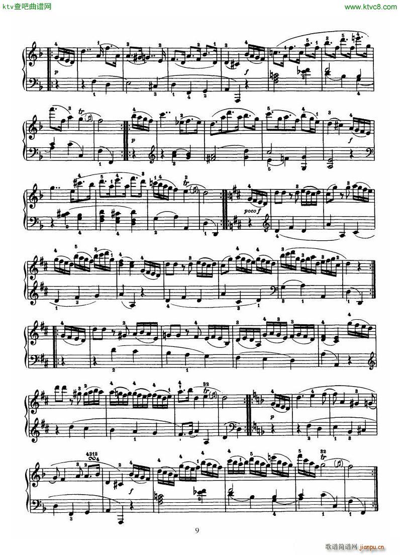 Haydn Piano Sonata No 33 In D(����V)9