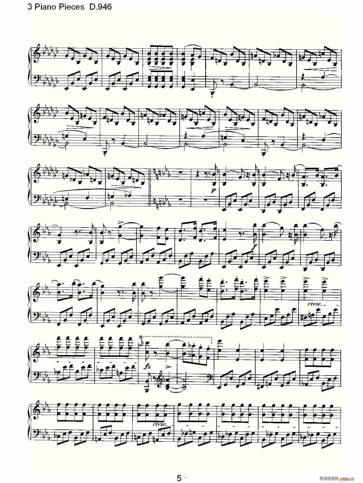 3 Piano Pieces D.946(����V)5