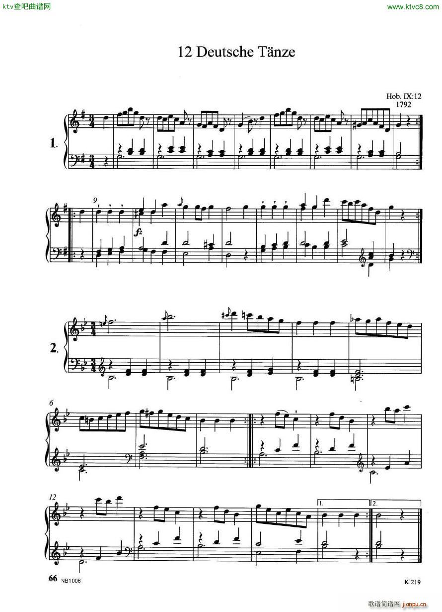 Haydn German Dances 12 pf(����V)1