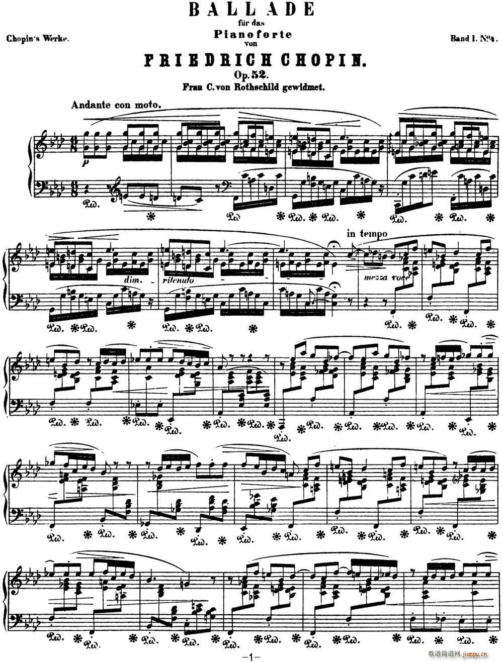 Ф�� ������4 fС�{ Chopin Ballade No 4 Op 52(����V)1