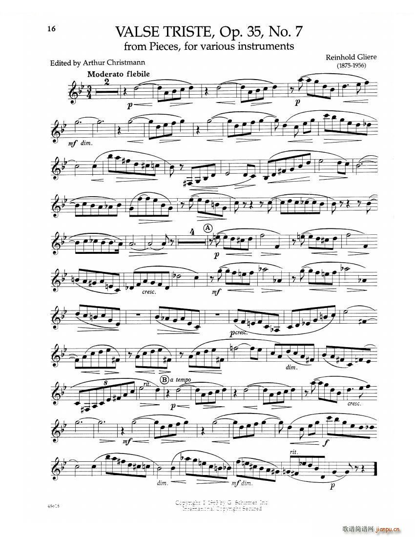 Valse Triste op 35 7 R Gliere R Gliere(ʮ�ּ�����)1