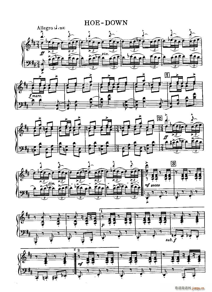 Copland Hoe Down Hoe Down(ʮ�ּ�����)1