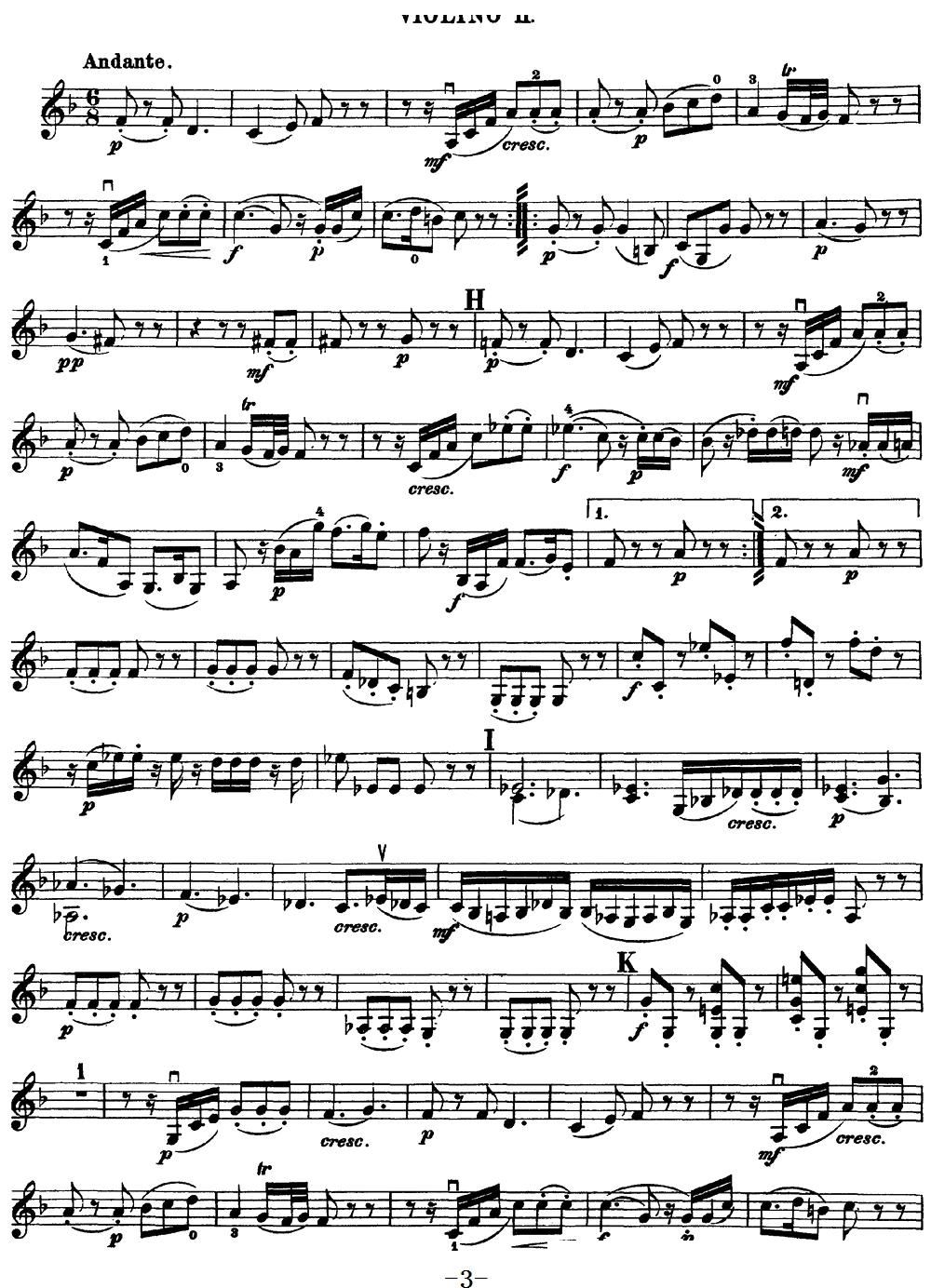 Mozart Quartet No 15 in D Minor K 421 Violin 2(ʮ�ּ�����)3