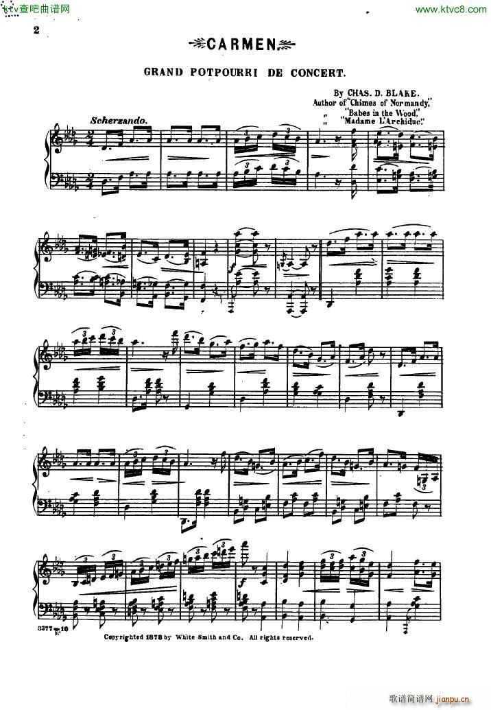 Bizet Blake Carmen Grande Potpourri de Concert(����V)1