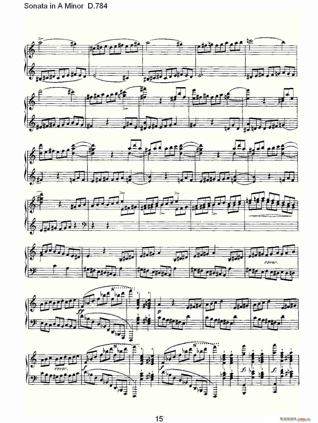 Sonata in A Minor D.784(ʮ�ּ�����)15