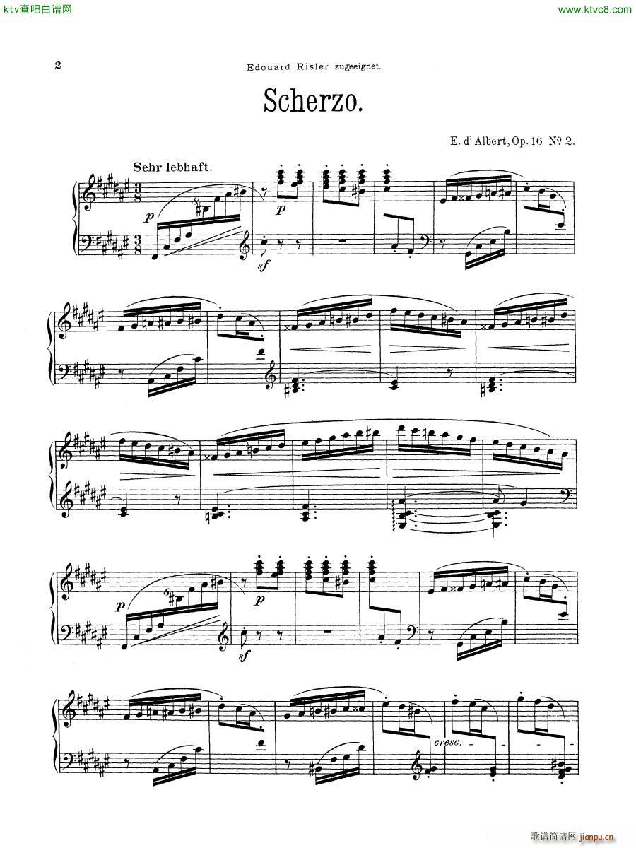 D Albert op 16 no 1 2 Waltz and Scherzo(����V)21