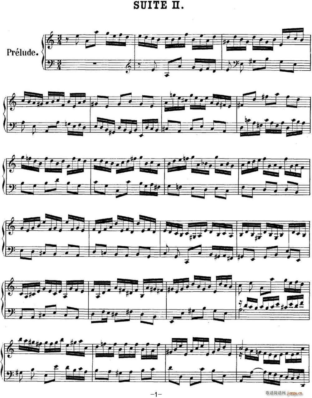 Ӣ���M��No 2 �ͺ� aС�{ 2nd Suite BWV 807(����V)1