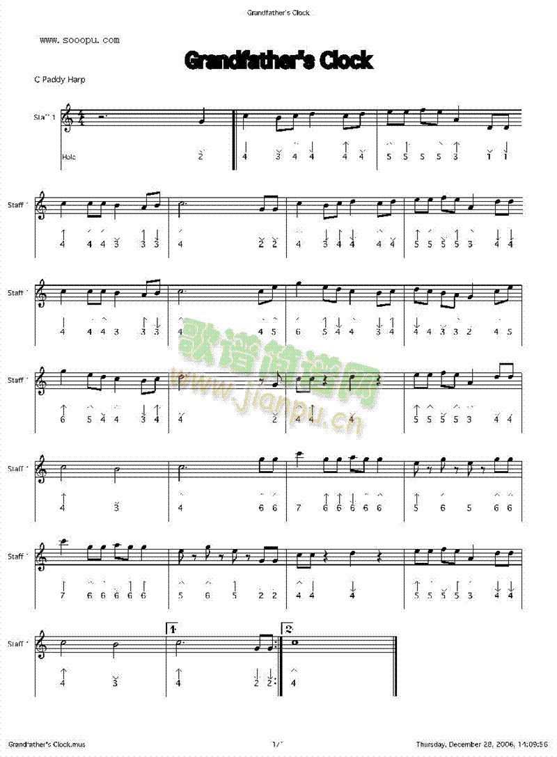 GrandfatherisClock�����V(������(l�� )�V)1