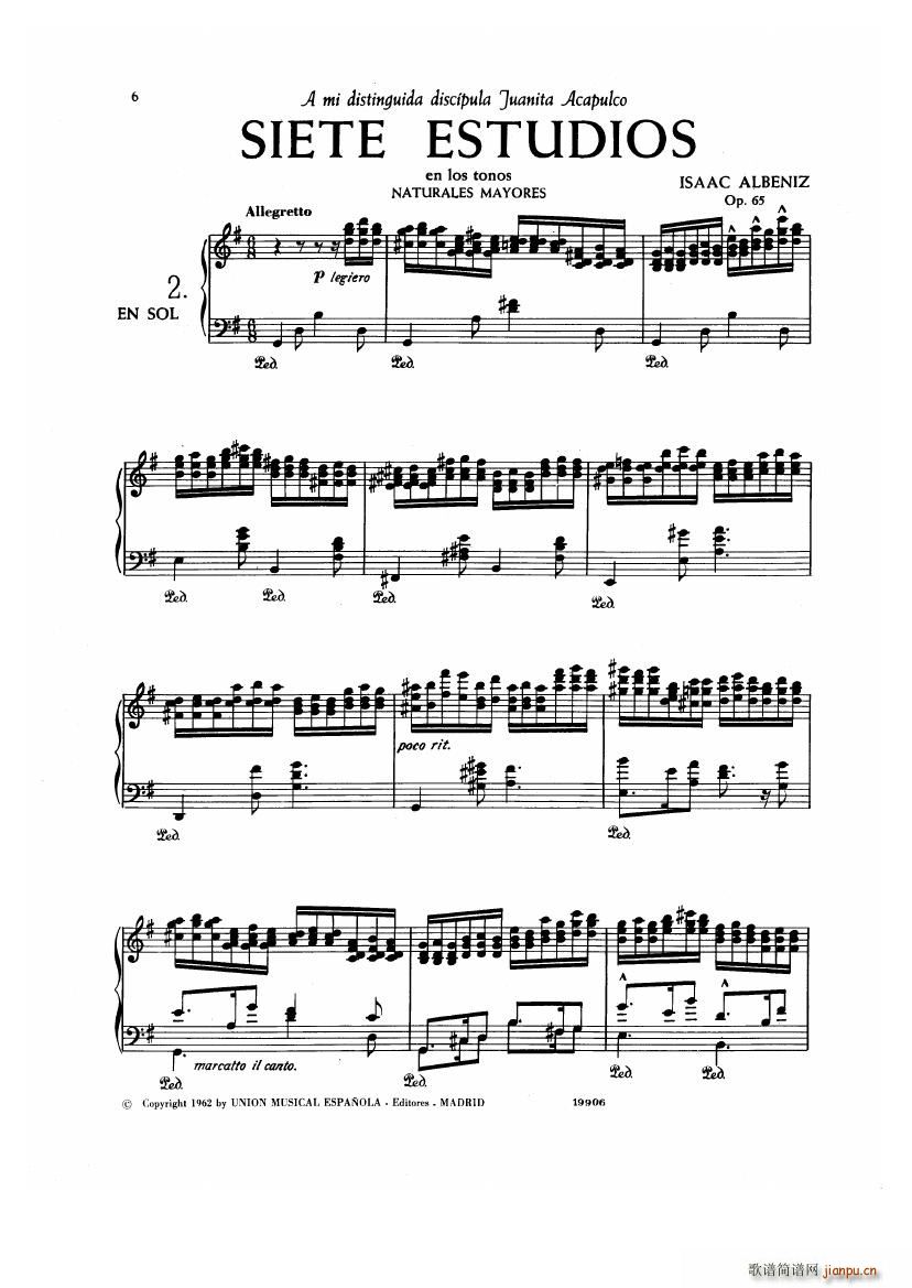 Albeniz op 65 Etudes no 1 7(����V)6