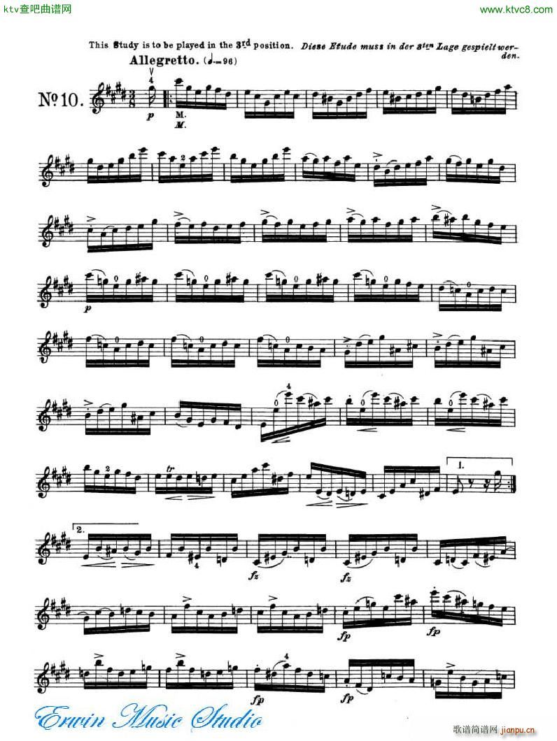 �_�� 24�׾�����Pierre Rode 24 Studi Per violino 09 16(ʮ�ּ�����)3