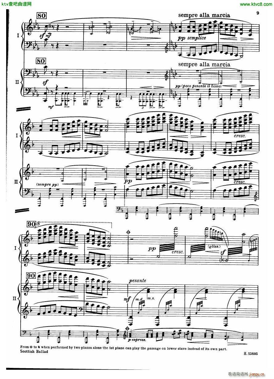 Britten Scottish Ballad op 26 arr for 2 pianos(����V)10