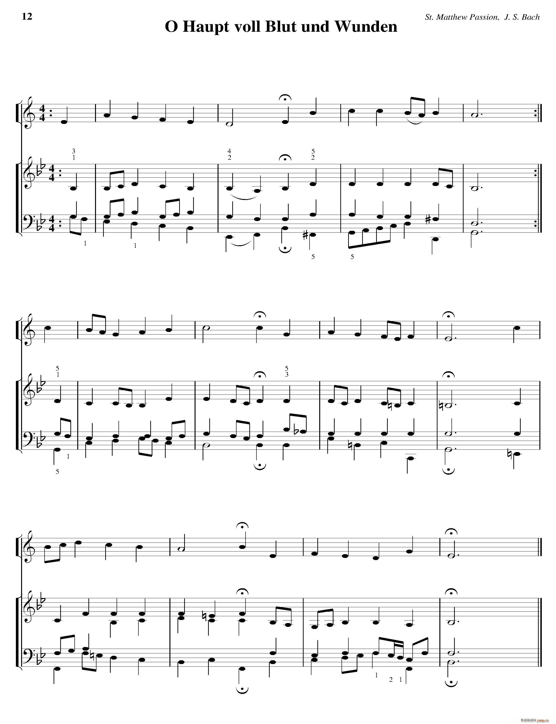 O Haupt voll Blut und Wunden С̖ ��ٰ���(����V)1