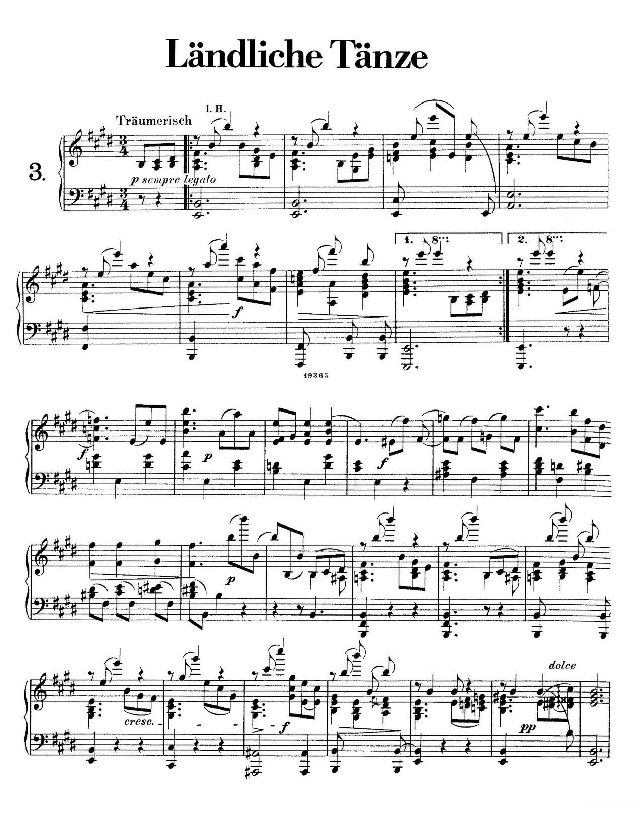 Landliche Tanzee Op 1 �l������ 3 E���{(ʮ�ּ�����)1