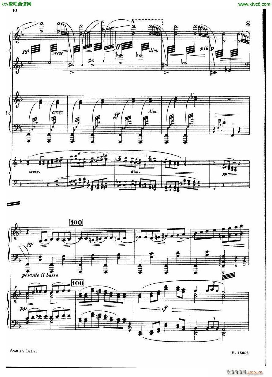 Britten Scottish Ballad op 26 arr for 2 pianos(����V)11