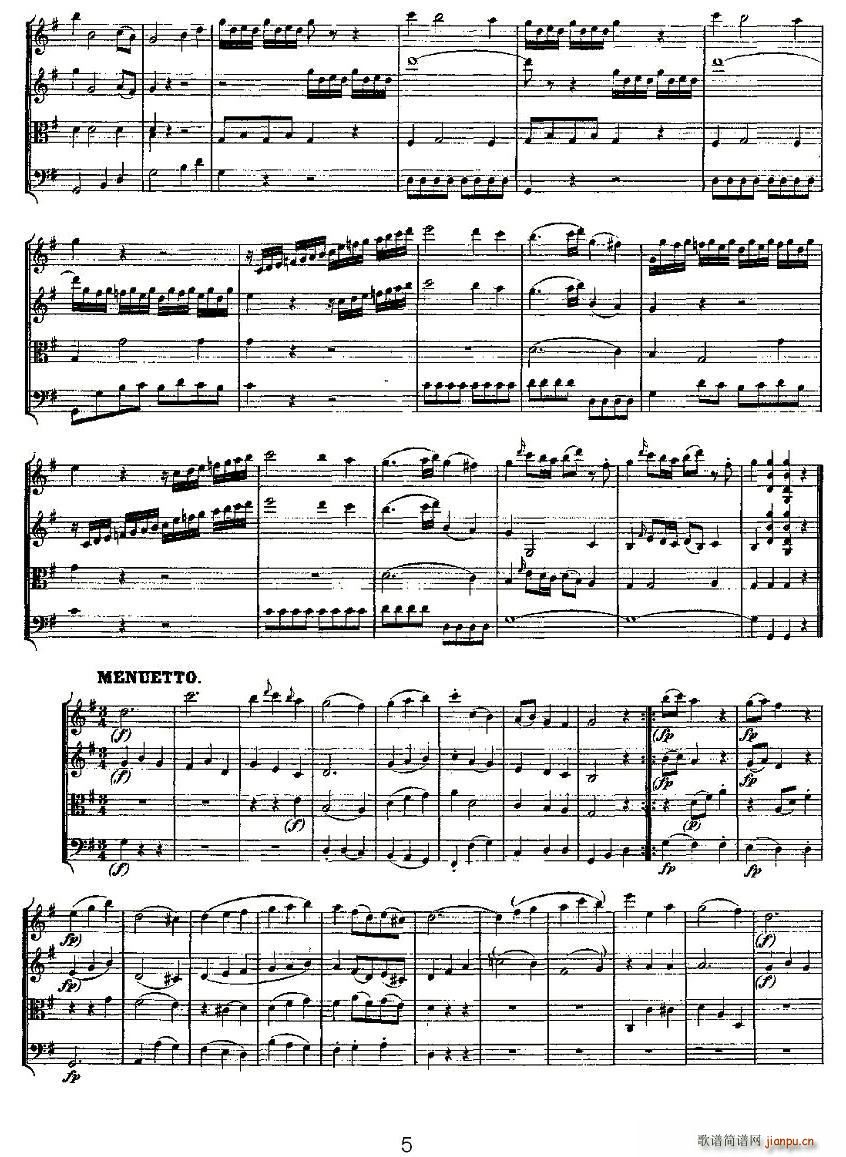 Quartet No 1 in G Major K 80 G���{��һ�Ҙ�(l�� )������(���V)5