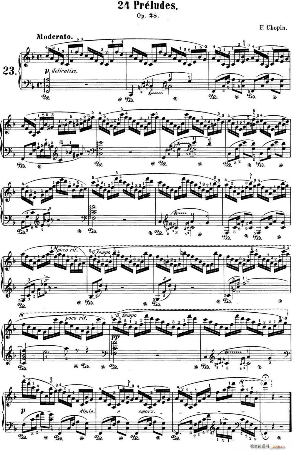 Ф�� 24�����ǰ���� Op 28 No 23 F���{(����V)1