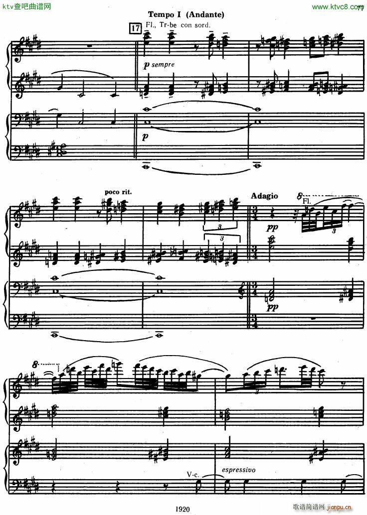 Honegger Symphony No 3 Liturgicheskaya 2 pianos ��(����V)15