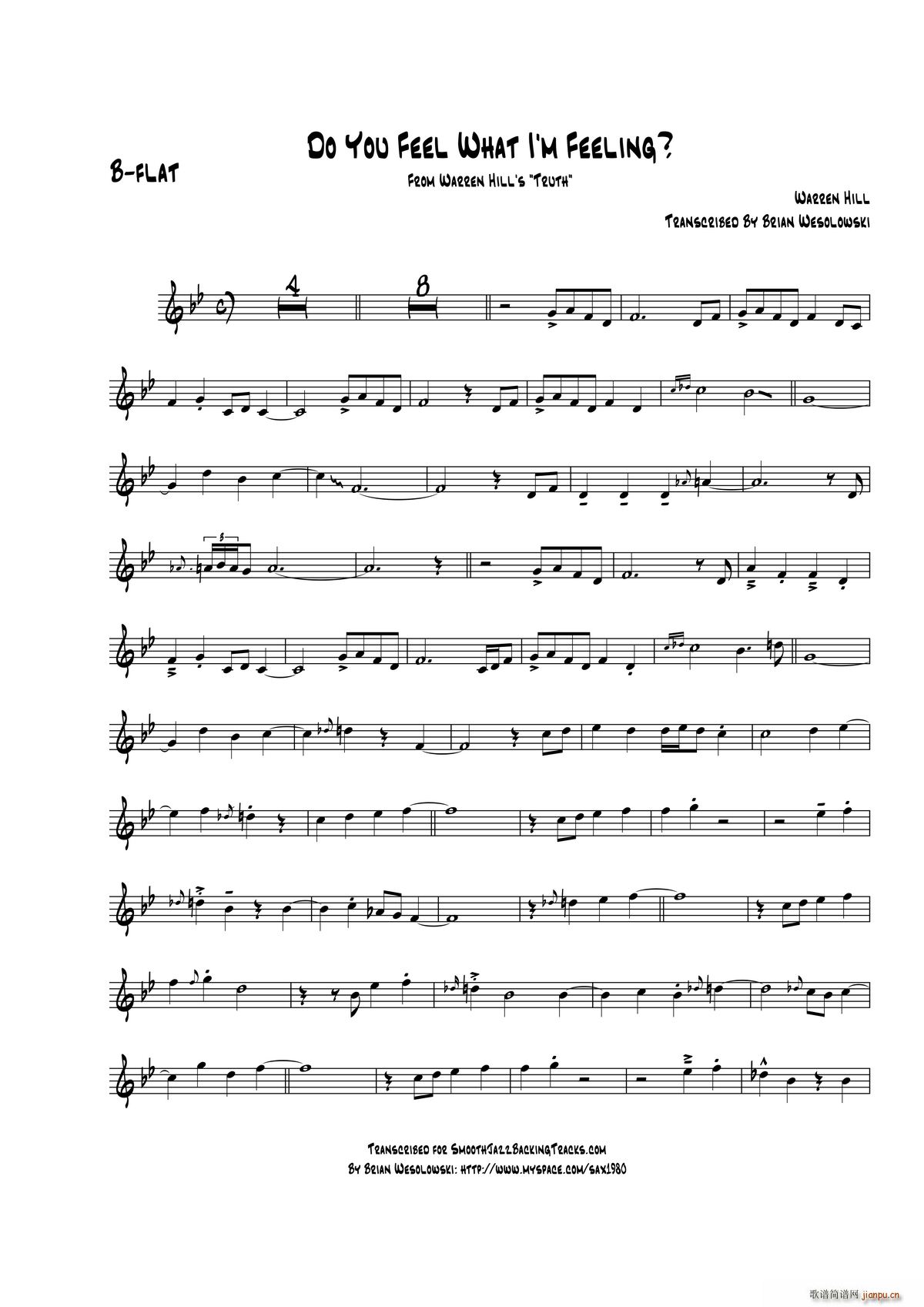 Do You Feel WhatIm Feeling B FLAT(ʮ�ּ�����)1