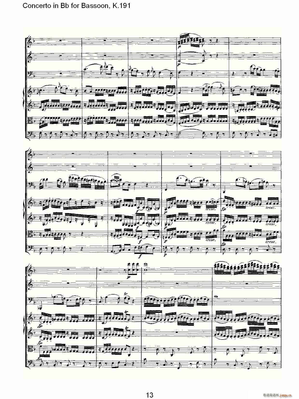 Concerto in Bb for Bassoon, K.191(ʮ�ּ�����)14
