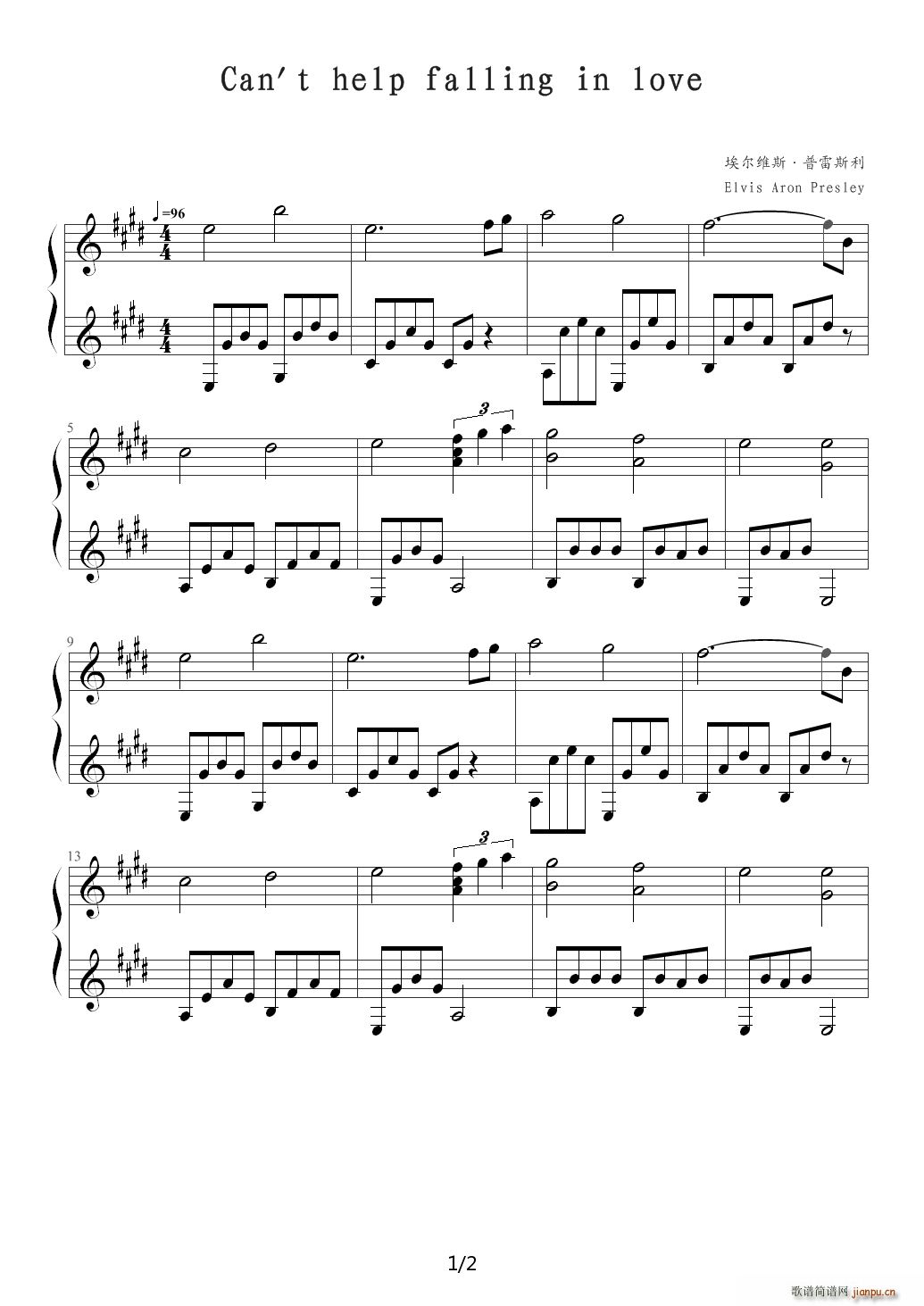 Cant help falling in love E�{(����V)1