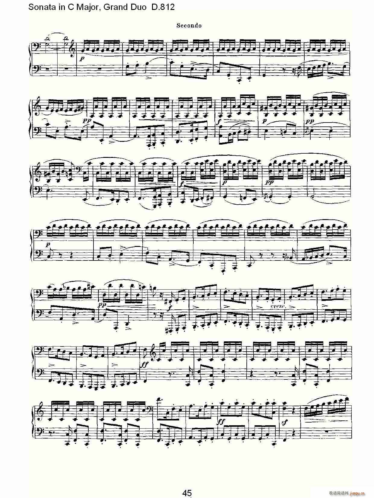 Sonata in C Major, Grand Duo D.812(���V)15