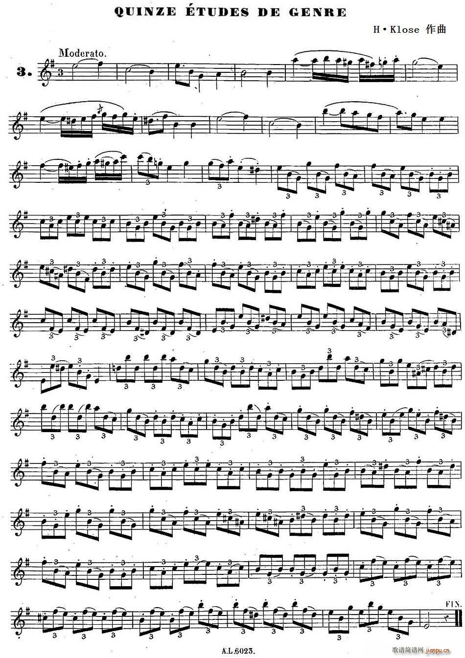 H Klose������ Quinze etudes de genre 3(ʮ�ּ�����)1