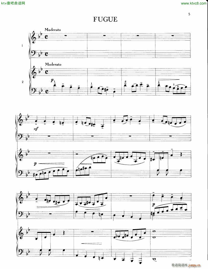 Berggrun Chorale and Fugue Theme by JS Bach(����V)5