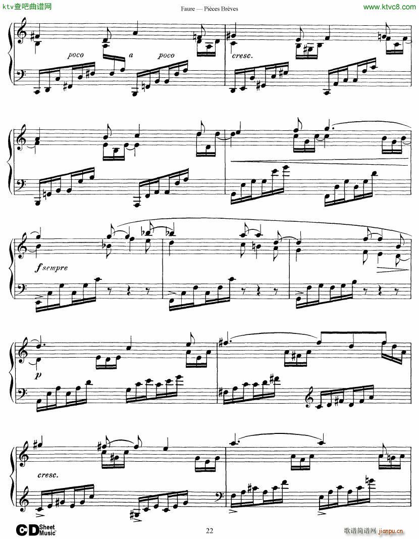 Faure 8 Pieces Breves Op 84(����V)22