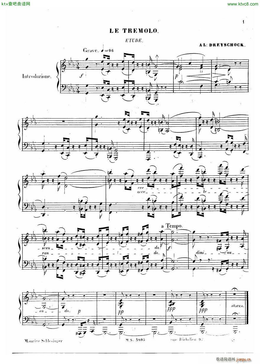 Dreyschock etude Le Tremolo(����V)1