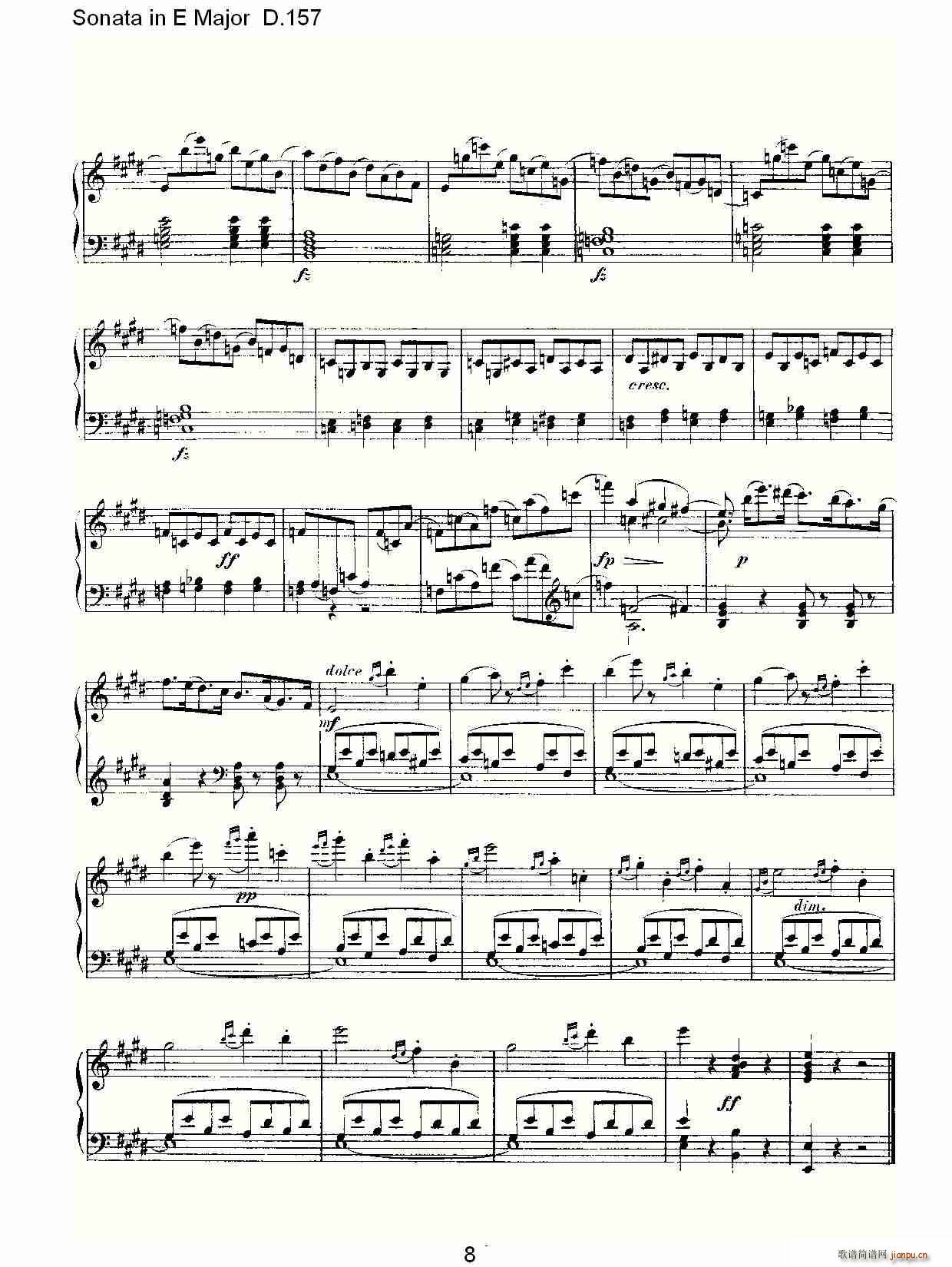 Sonata in E Major D.157(ʮ�ּ�����)8