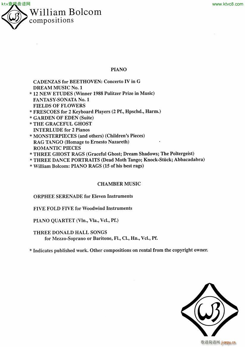 Bolcom 9 Bagatelles(����V)18