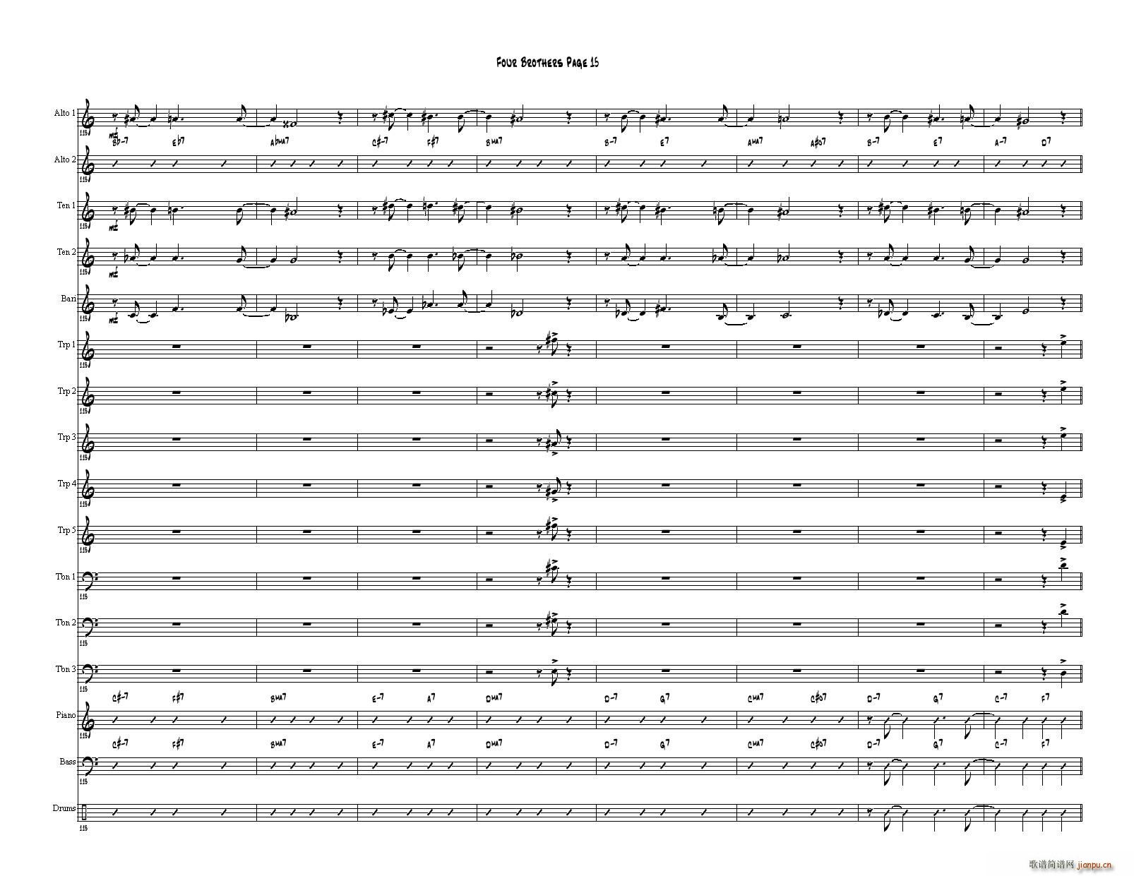 Four Brothers Big Band score(���V)15