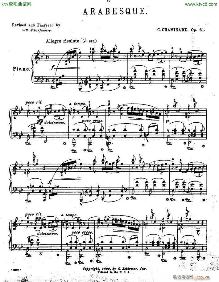 Chaminade op 61 1��re arabesque(����V)1