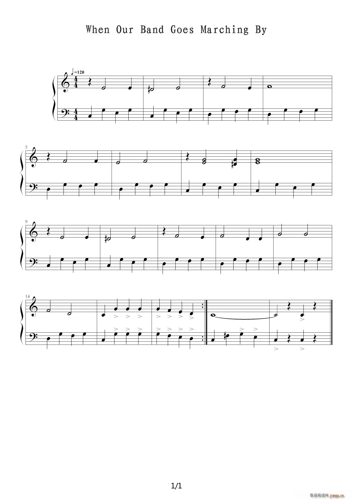 When our band goes marching by C�{(����V)1