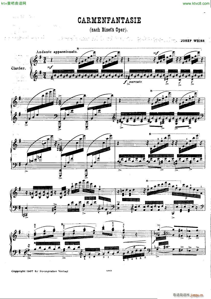 Bizet Weiss Carmen fantasie(����V)1