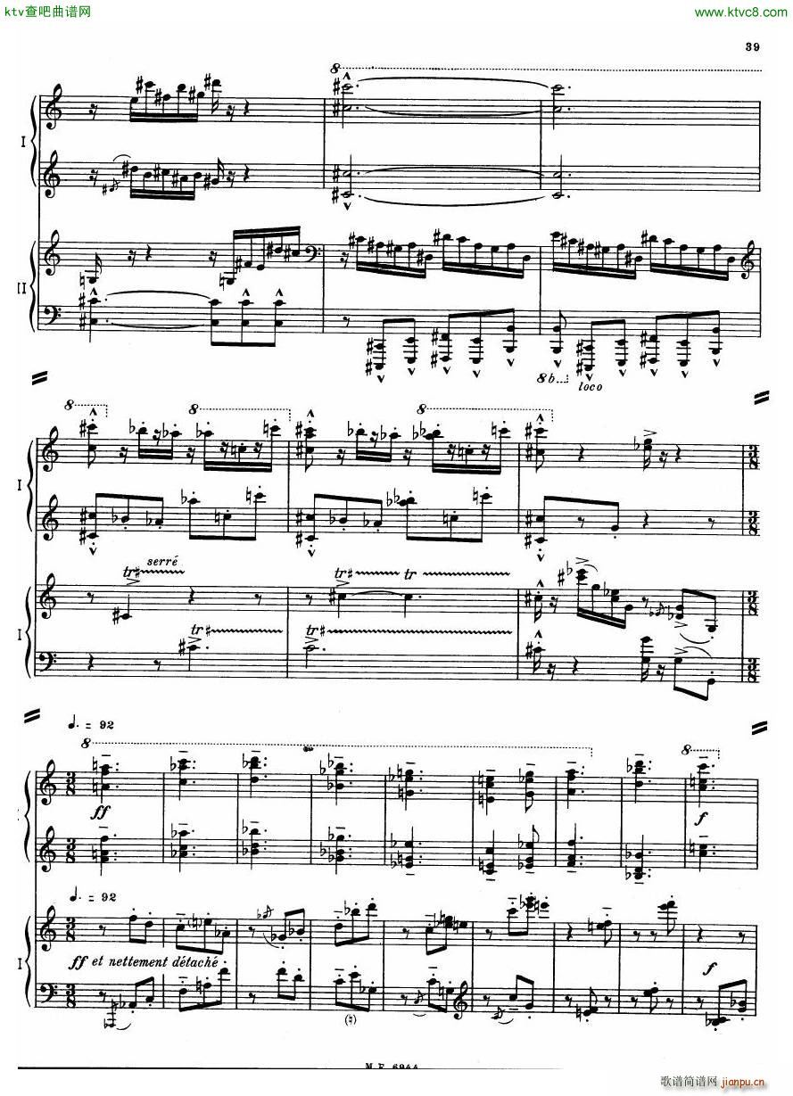 Auric Partita for two pianos(����V)39