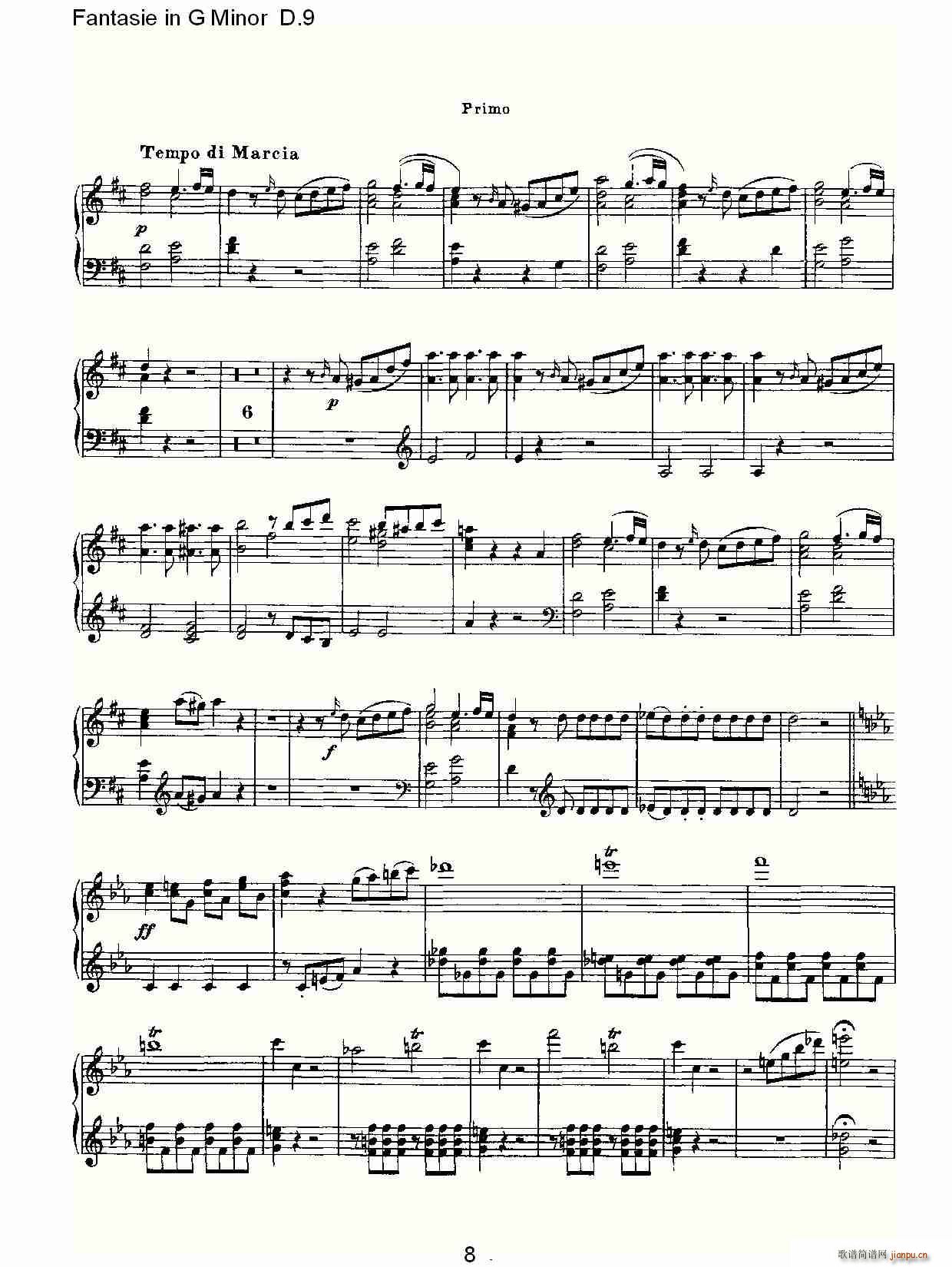 Fantasie in G Minor D.9(ʮ�ּ�����)8