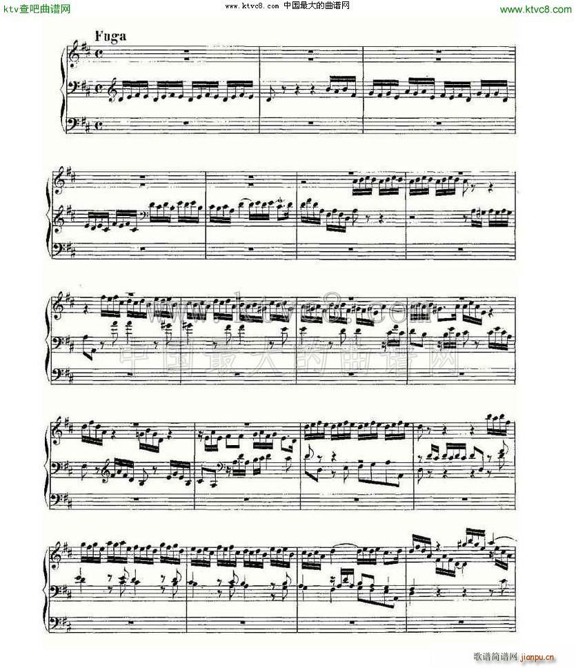 Prelude and Fugue in D Major BWV 532 ���L(f��ng)���V(ʮ�ּ�����)5