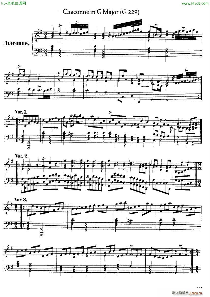 Handel Chaconne in G major G229(����V)1