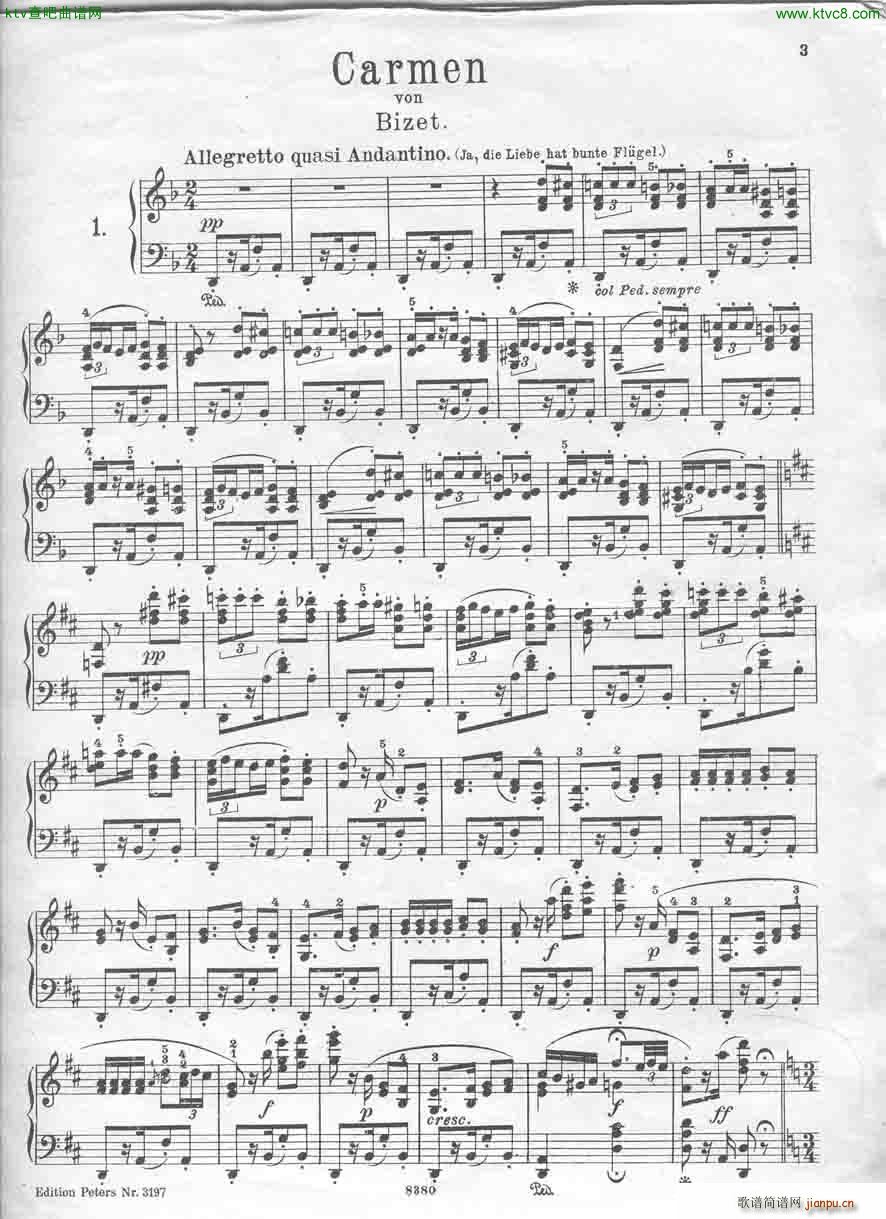 Bizet Carmen themes ed peters(����V)1