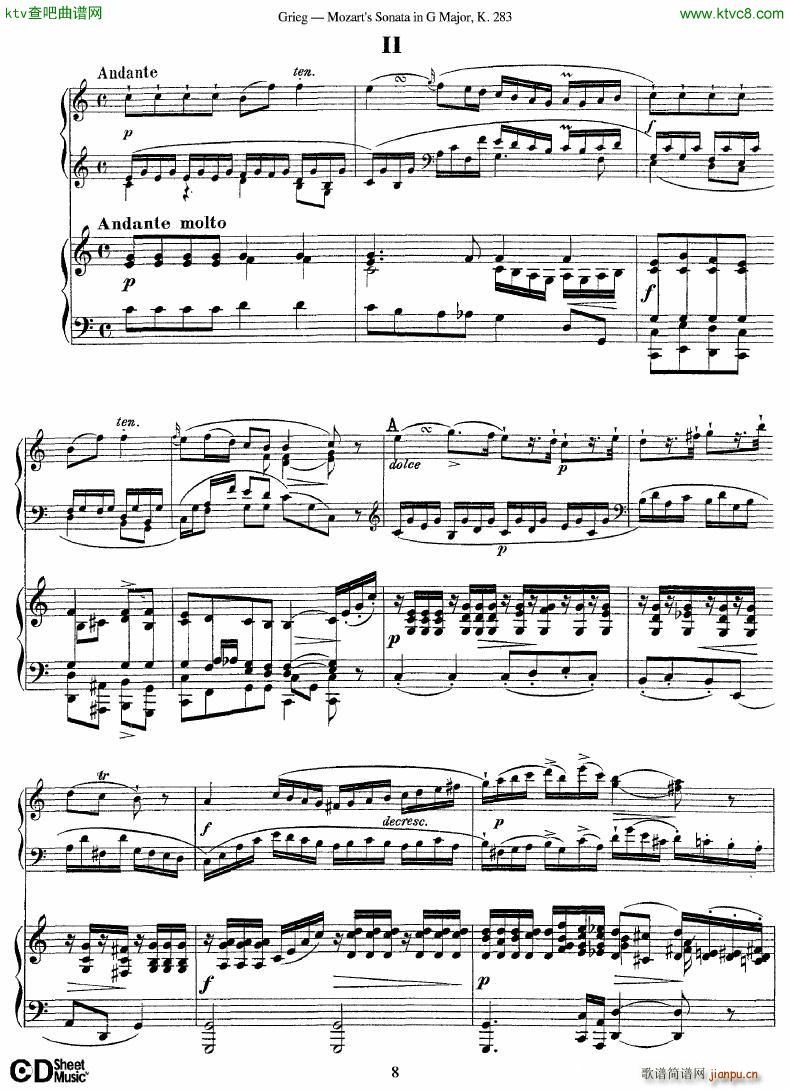 Grieg Sonata K 582 Mozart 2nd Piano Grieg(����V)8