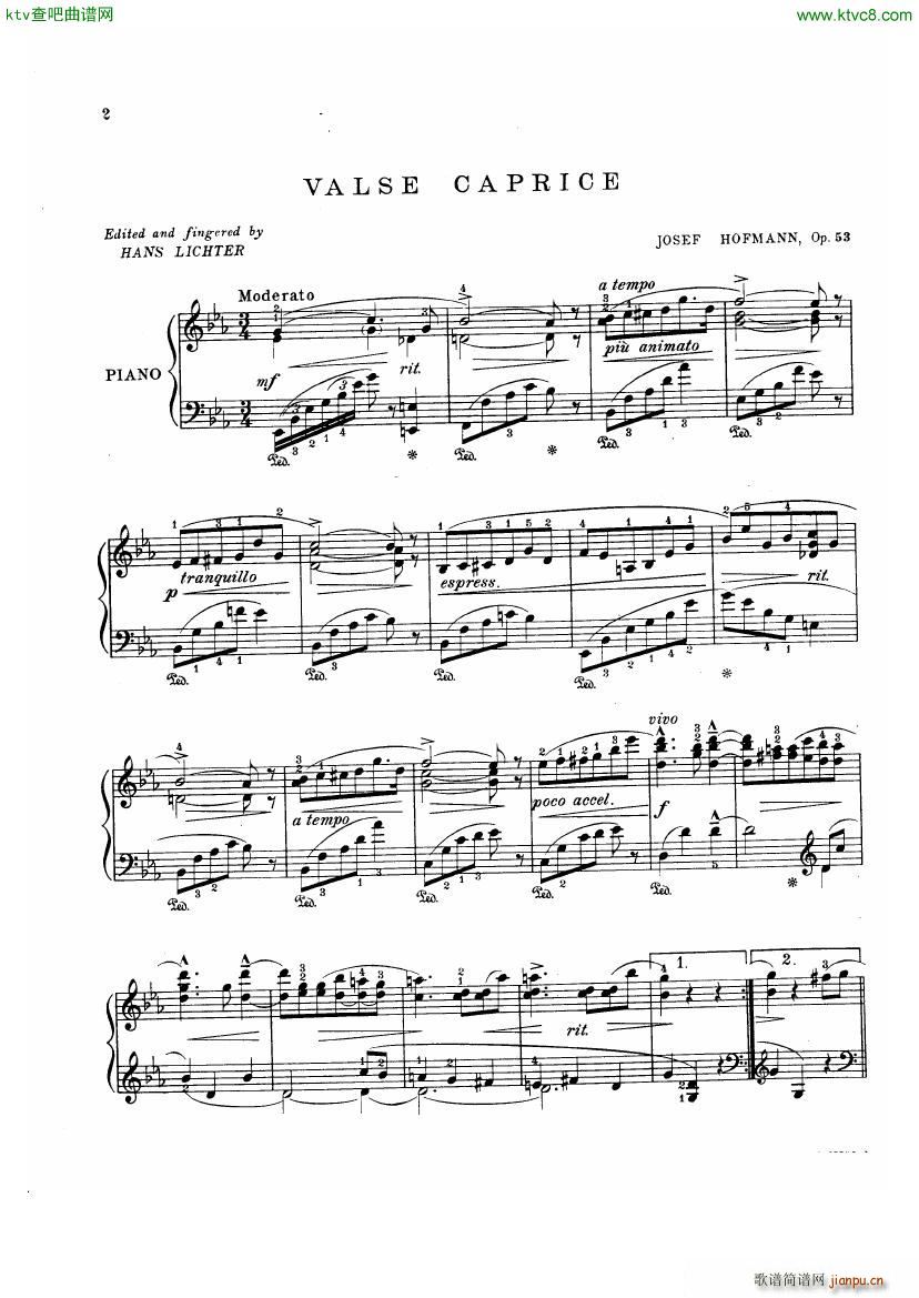 HOFMANN Valse caprice op53(����V)1