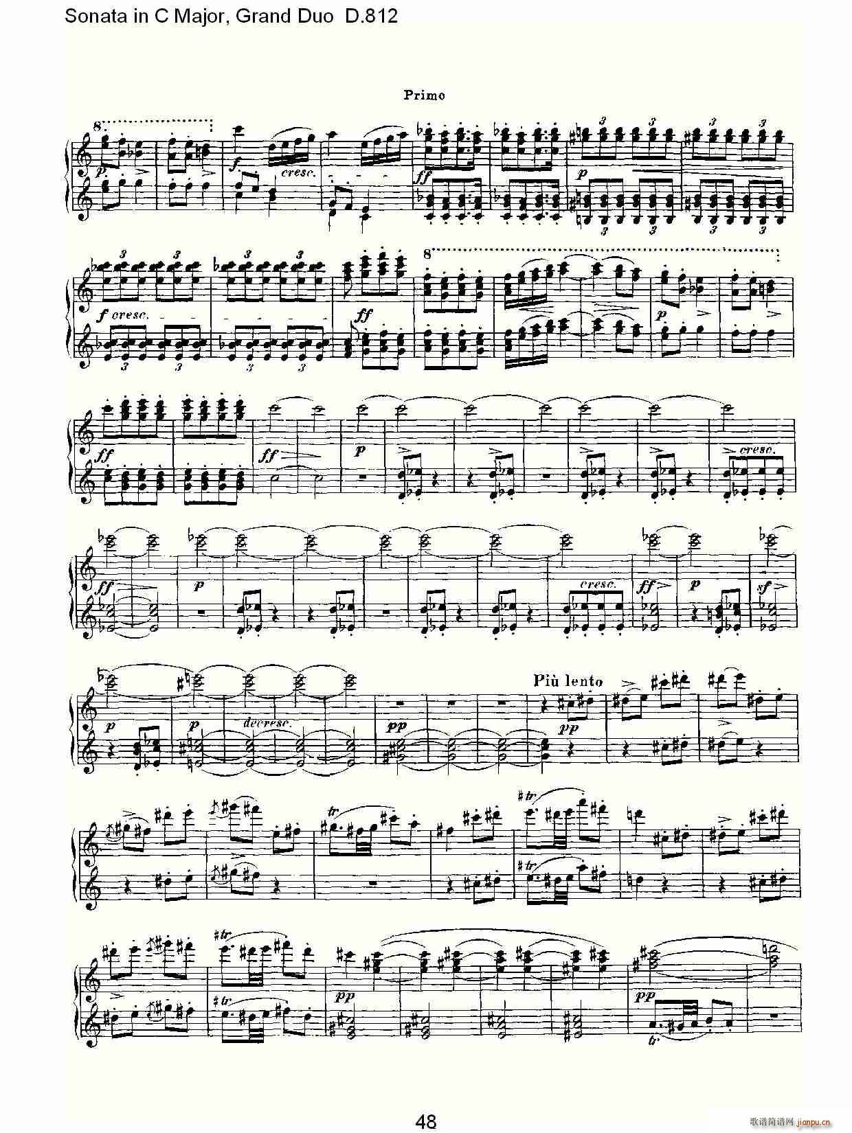 Sonata in C Major, Grand Duo D.812(���V)18