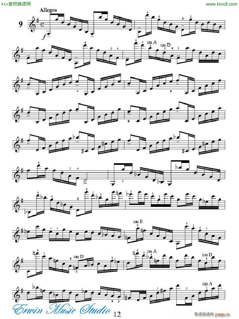 ���R�ɠ� 42�׾�����Rudolphe Kreutzer 42 Studies 01 12(ʮ�ּ�����)12