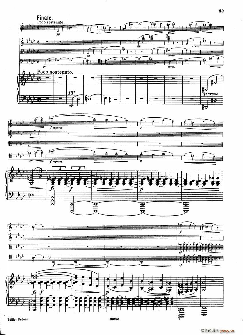 Brahms op 34 Piano Quintet f minor score ��(����V)5